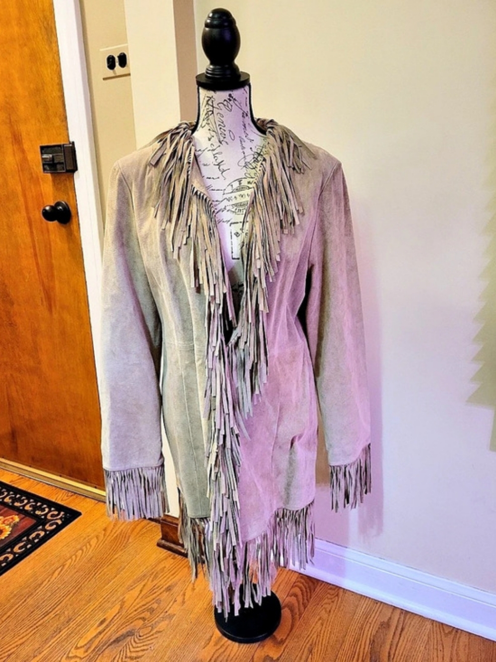 Wilsons Leather Maxima Fringe Leather Jacket in Tan Size Large